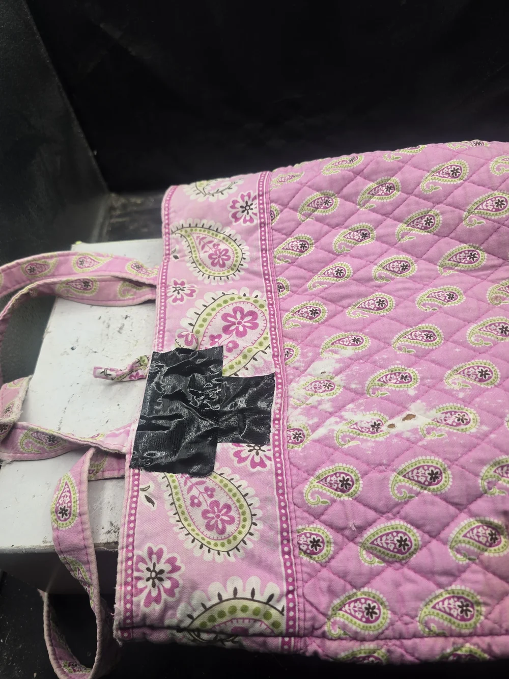 Vera Bradley Pink Paisley Quilted Cosmetic Bag